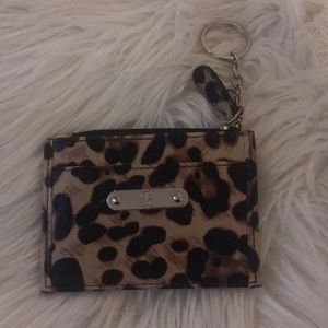 New York & Company Zippered ID Card Case Keychain